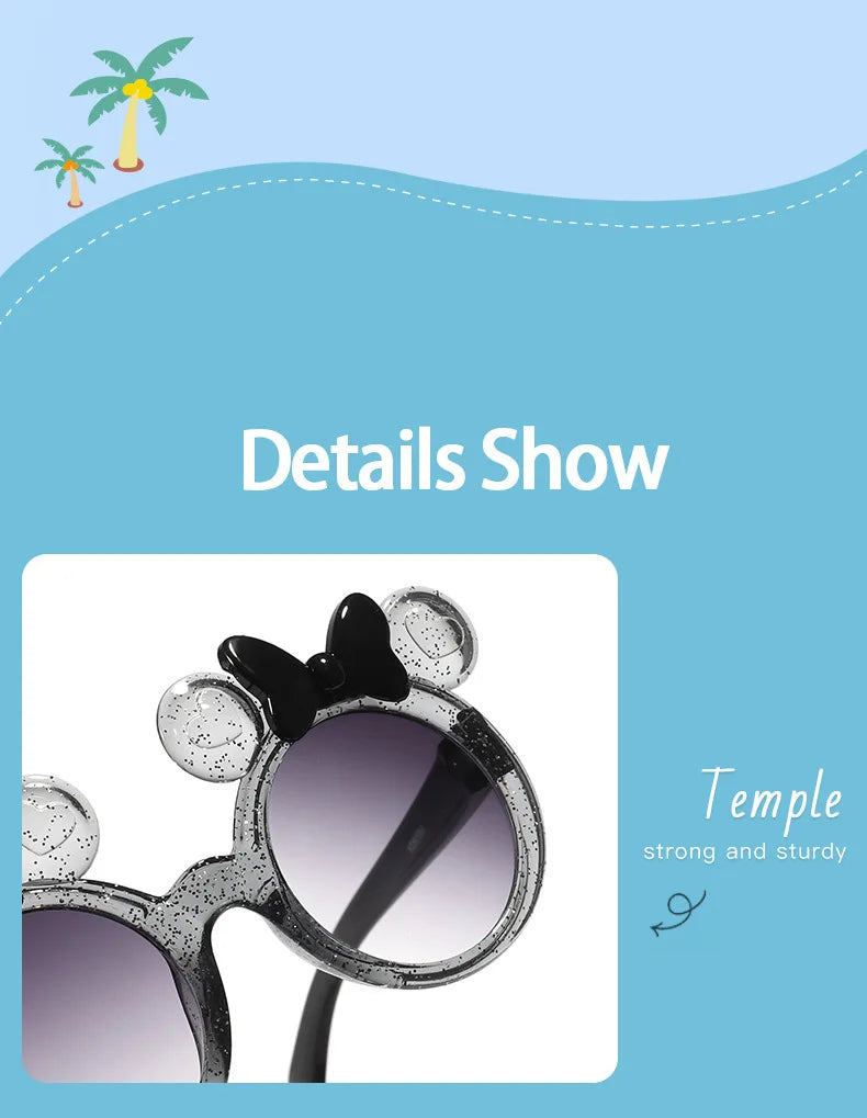 2025 Cartoon Cute Photo Concave Shaped Glasses Children's Bow Candy Colored Sunglasses For Girls, Trendy Sunglasses,