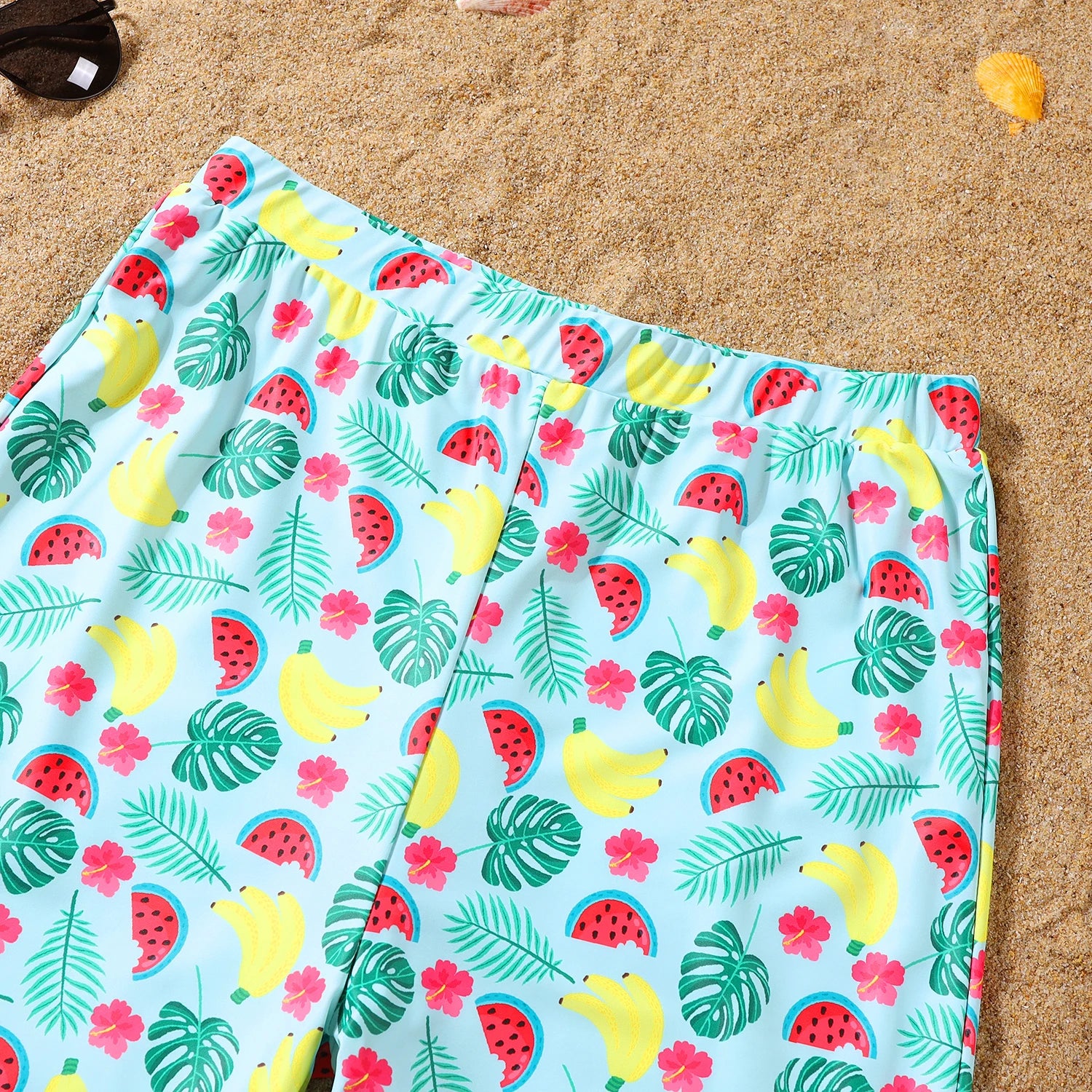 2023 Leaf Swimsuits Family Matching Outfits Look One-Piece Mother Daughter Swimwear Mommy and Me Clothes Father Son Swim Shorts
