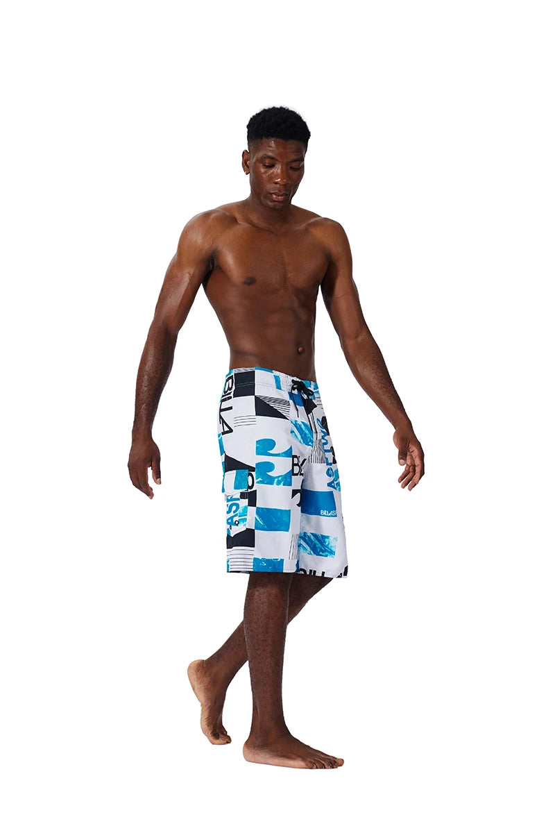 Summer New Fashion Trend Mens Beach Shorts Bermuda Phantom  Quick Dry Swimwear Casual Print Diving Surfwear men swimming shorts