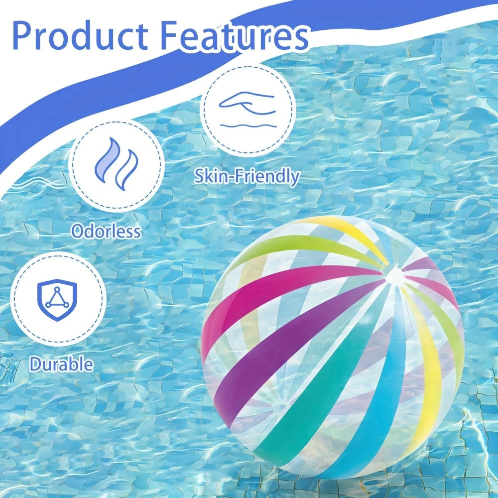 Beach Balls, Water Sports Inflatable PVC Water Balls, Colorful Balls, Swimming Pool, Beach Party