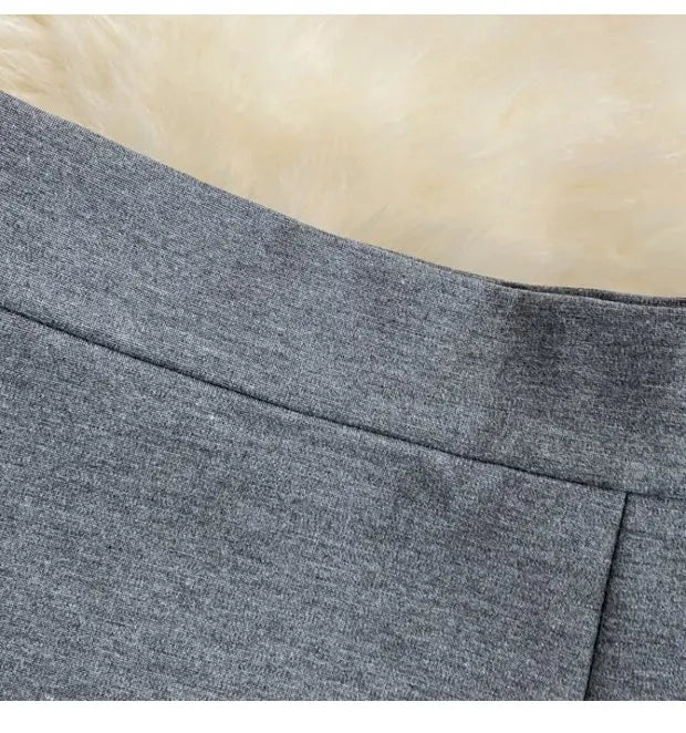High Waist Midi Skirt Women's OL Profional Slimming Side Slit Wrap A-Line One Step Skirt Autumn Korean Sle Commute