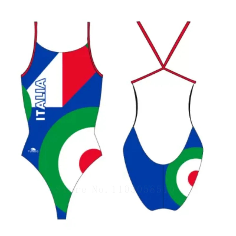 Women's One-Piece Swimsuit Competitive Swimming Summer Pool Practice Clothes Racing Swimwear Bikini Deck Surfing Bathing Suits