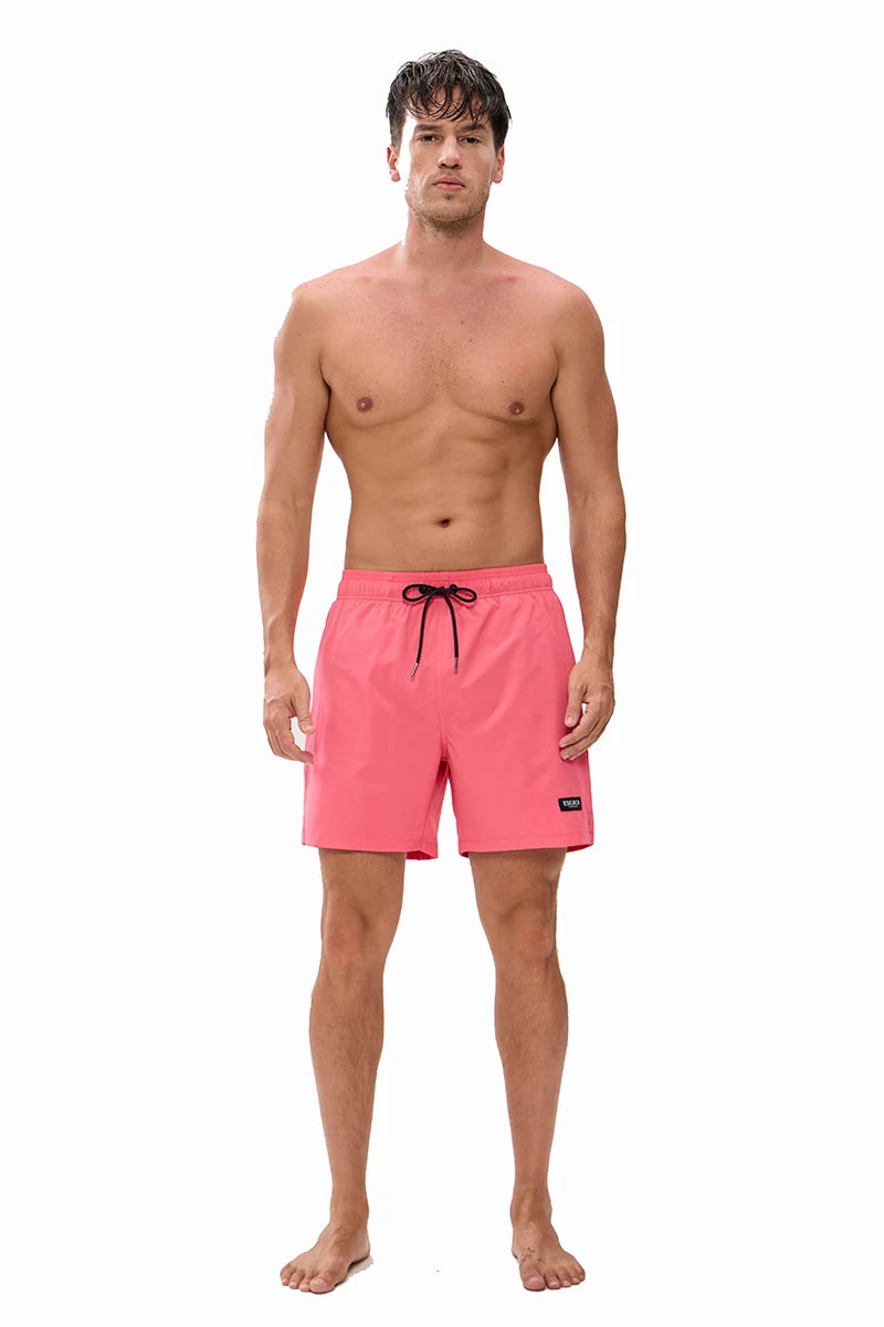 ESCATCH 2026 Latest Mens Shorts Breathable Long Lining Quick-Dry Sports Swim Traje De Baño Hombre Zipper Pockets Beach Shorts
