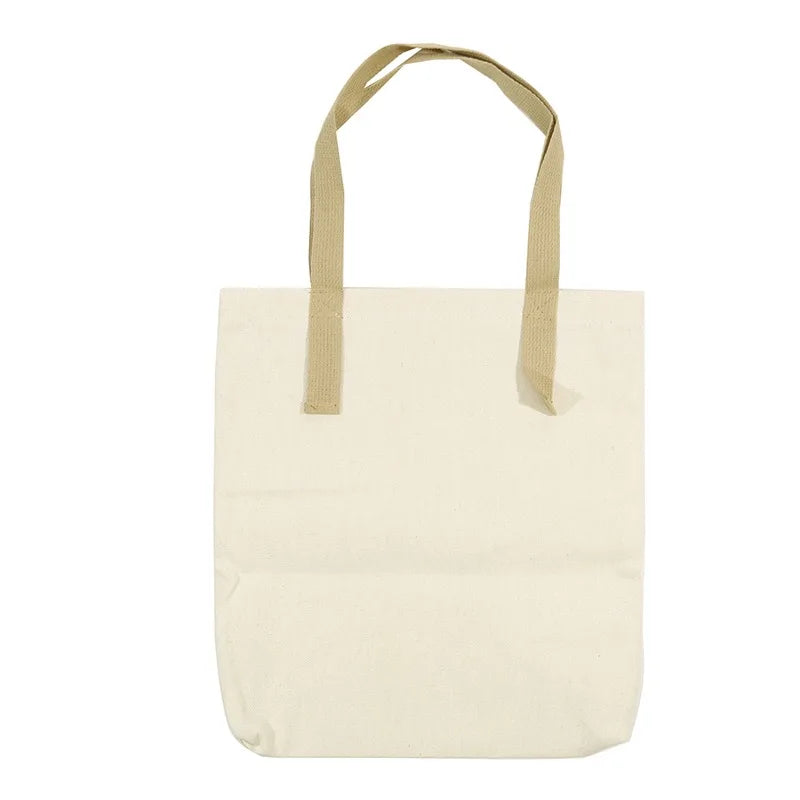 Women Canvas Tote Bag Solid Color Designer Ladies Casual Handbag Shoulder Bag Large Capacity Cotton Reusable Shopping Beach Bag