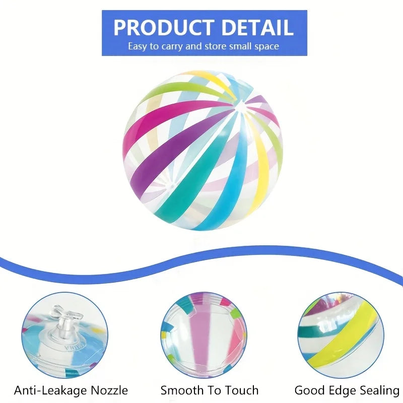 Beach Balls, Water Sports Inflatable PVC Water Balls, Colorful Balls, Swimming Pool, Beach Party