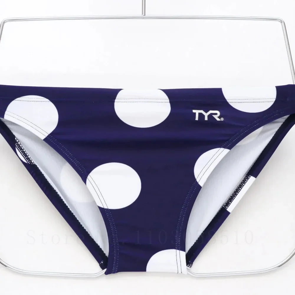 Men's Swimsuit Bikini with Elastic Drawstring Outdoor Sports Pool Training Quick-drying Briefs Team-specific Racing Underwear