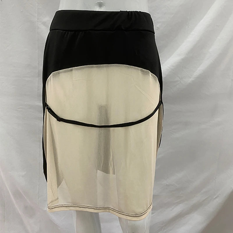 New Black Waist Hugging Tight Skirt with Sexy Exposed Buttocks Design for Summer 2026 Beach Bikini Design Skirts Women's Clothin