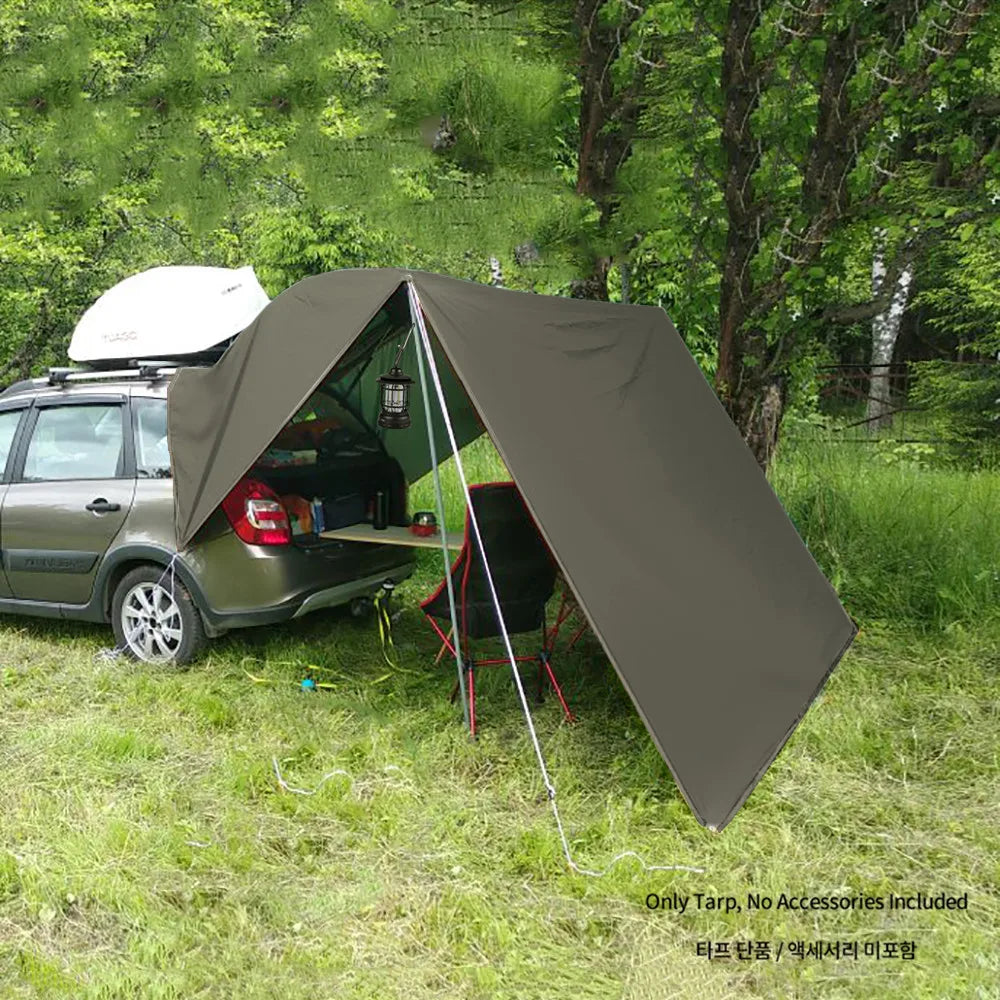 Large Ultralight Waterproof Camping Tarp Awning Sun Shade Shelter Tent for Beach Hiking Backpacking Outdoor 3x3m 3x4m 3x5m 4x4m