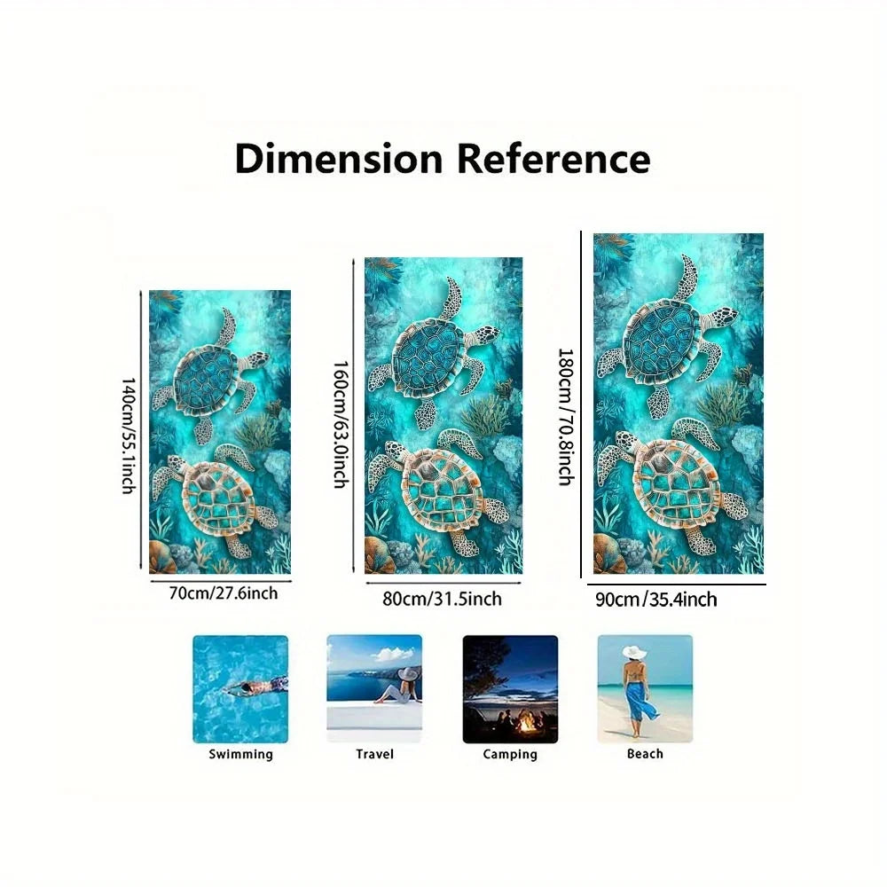 1pc Extra Large Quick Dry Sand Free Lightweight Microfiber Beach Towel , Ideal for Travel, Outdoor, Swim, Pool, Yoga, Surf