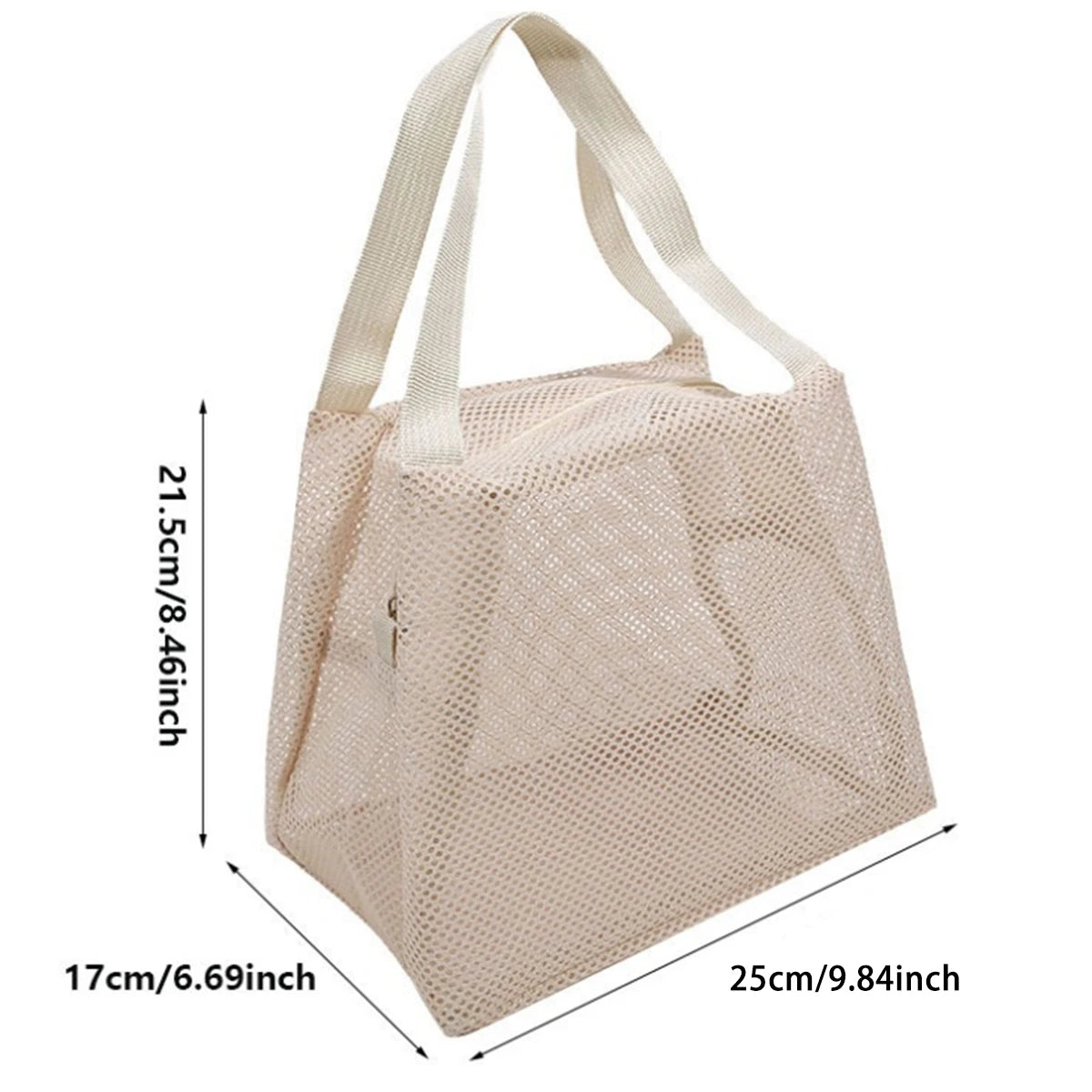 Large Capacity Travel Mesh Bag Portable Cosmetic Zipper Pouch with Handle New Design Makeup Toiletry Beach Bag