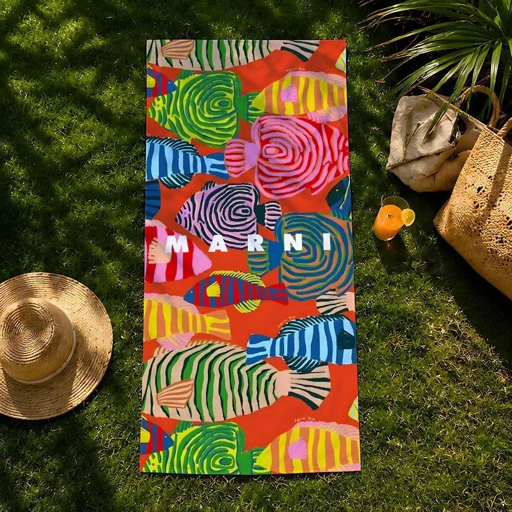 Brand M-MARNI Towel beach towel, quick drying absorbent bath towel for Swim,Gym,Camping,Outdoor hot