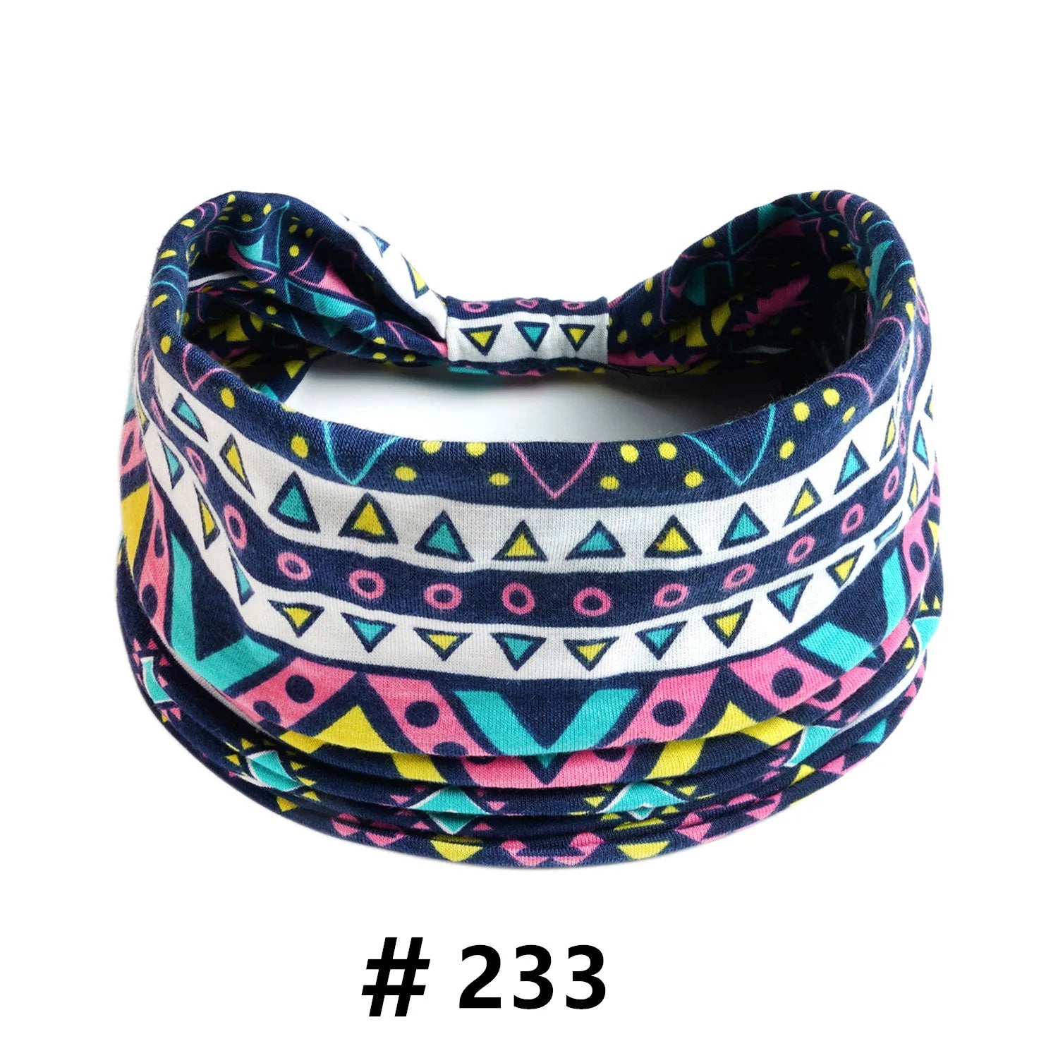 Boho African Headbands for Women Wide Cotton Turban Headwrap  Knot Elastic Hairbands Bandeau Sport Workout Yoga Hair Accessories