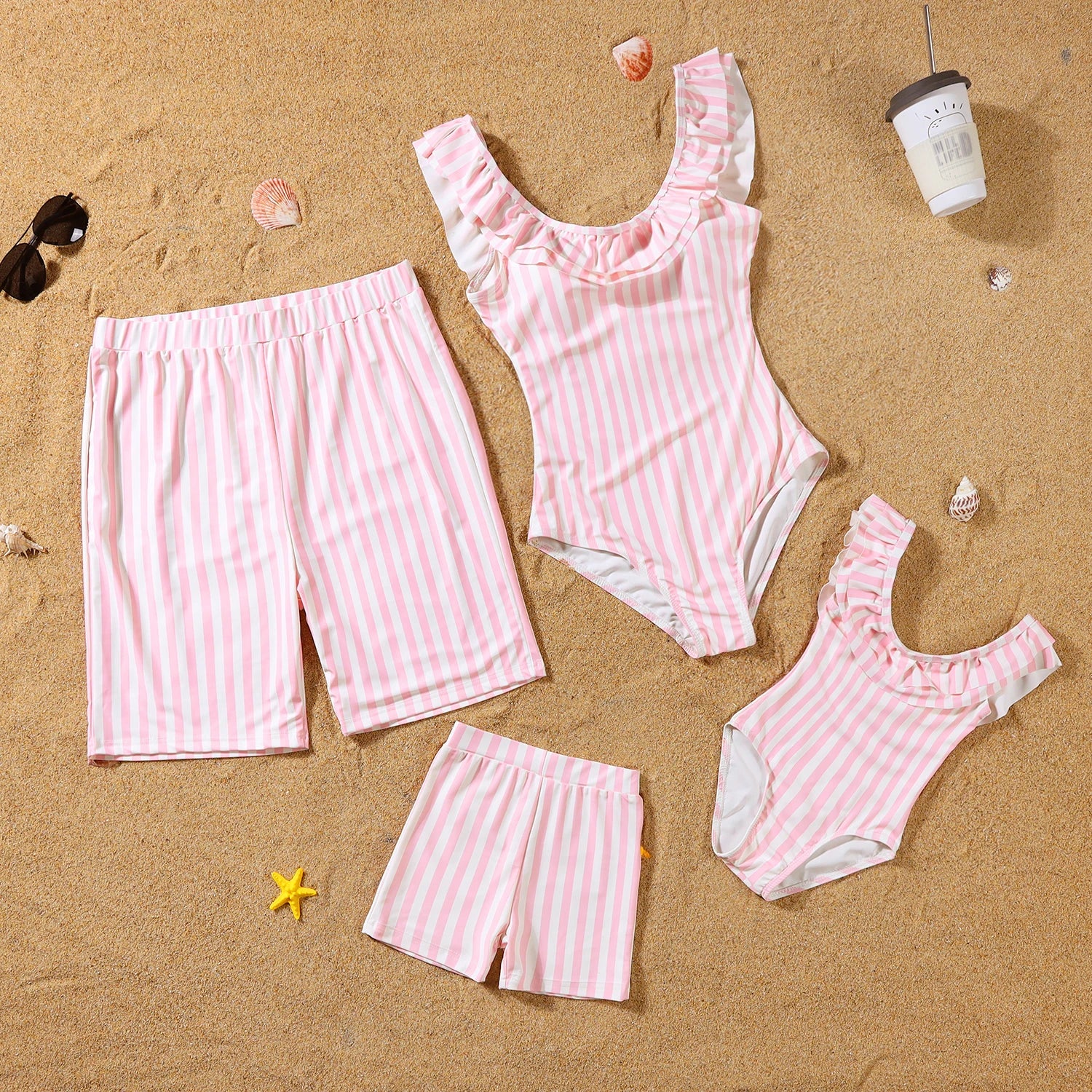 2023 Leaf Swimsuits Family Matching Outfits Look One-Piece Mother Daughter Swimwear Mommy and Me Clothes Father Son Swim Shorts