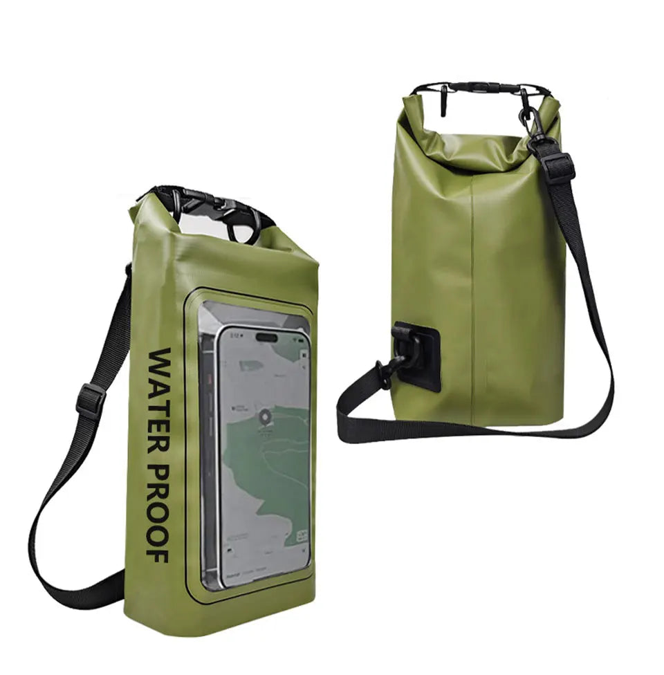 2L/5L Waterproof Dry Bag Touch Screen Swimming Waterproof PVC Bag Rafting Floating Outdoor Sport Bag Surfboard Kayak Storage Bag
