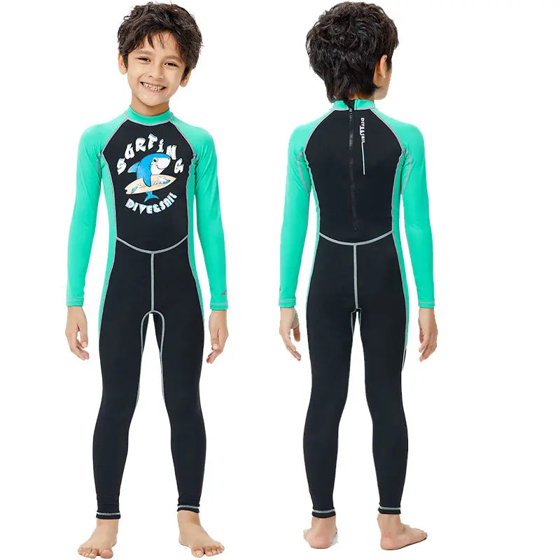 One-Piece Rash Guard for Kids, UV Sun Protection, Full Body Diving Bathing Suit, Swim Skins Swimsuit, UPF 50 + UV Sun Protection