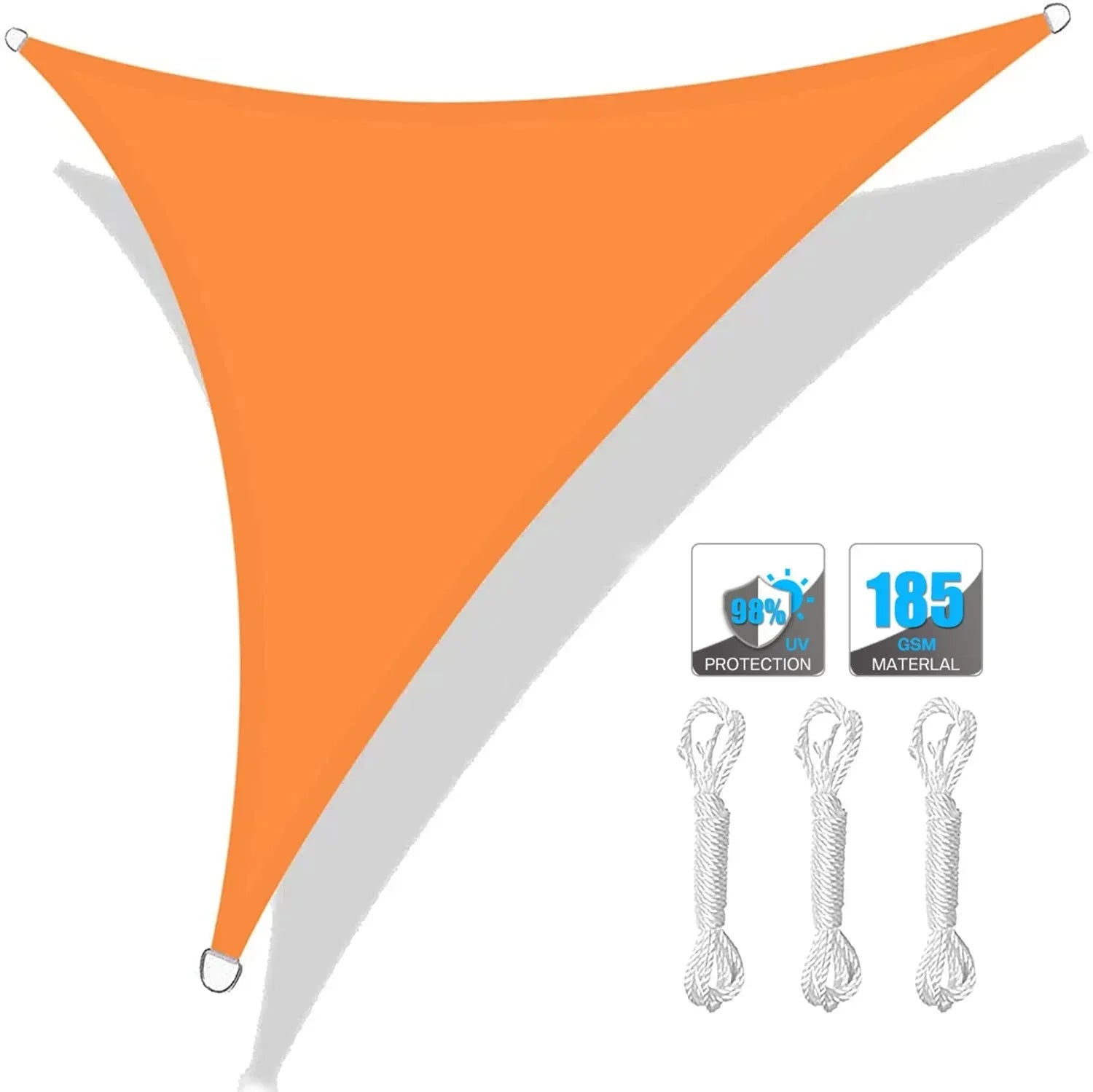 2x2x2m/3x3x3m Triangle Sun Shade Sail Pool Patio Deck Canopy Awning for Outdoor Backyard Garden Camping UV Block Sunshade Cloth