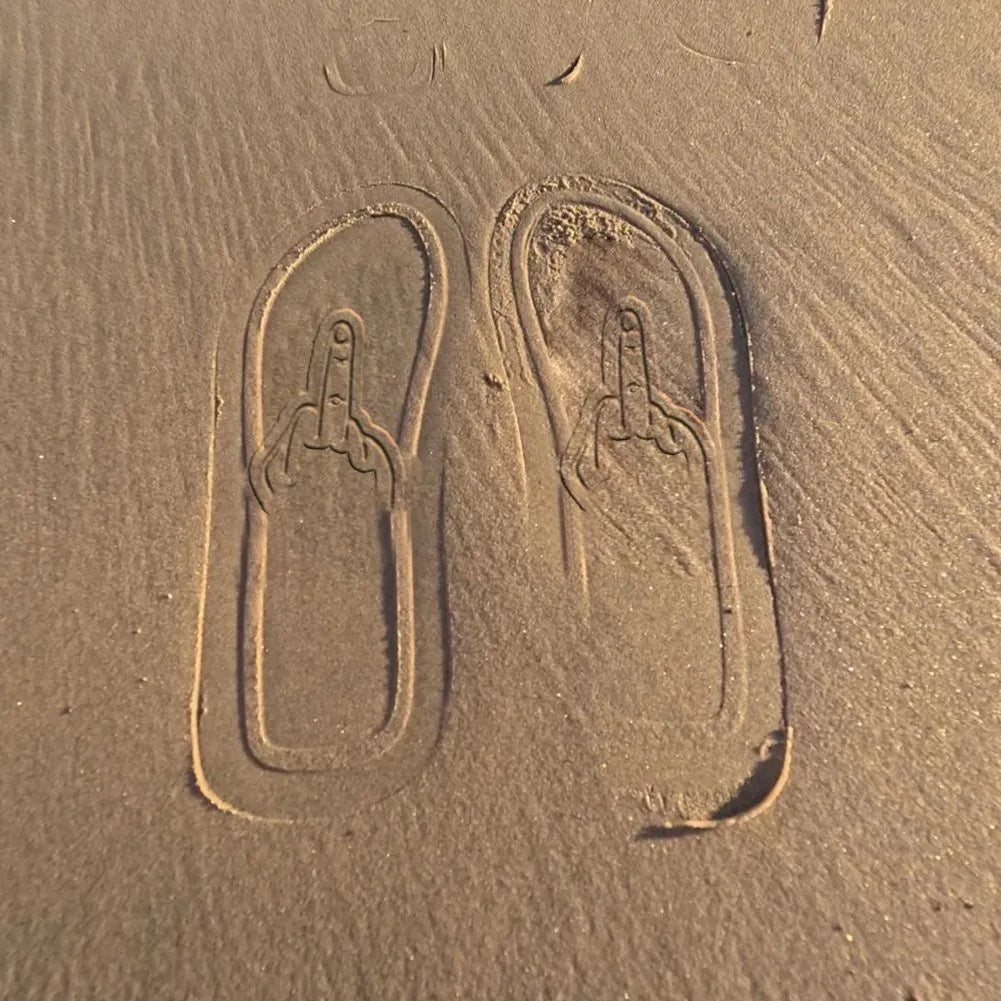 Funny Flip Flops New Thick Sole Flat Casual Summer Beach Outdoor Sandals Figure With Legs Non Slip Comfortable Walking In Stock