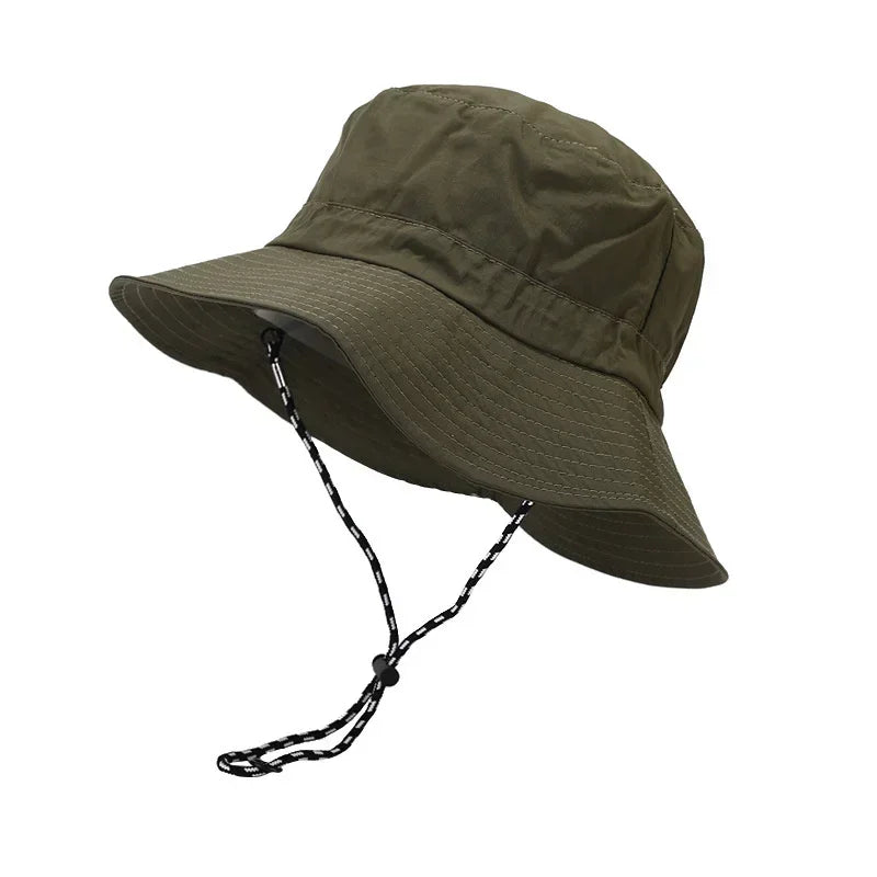 Summer quick-dry outdoor hiking hat for men, foldable and packable, sun protection and shade hat Multifunctional quick-dry visor