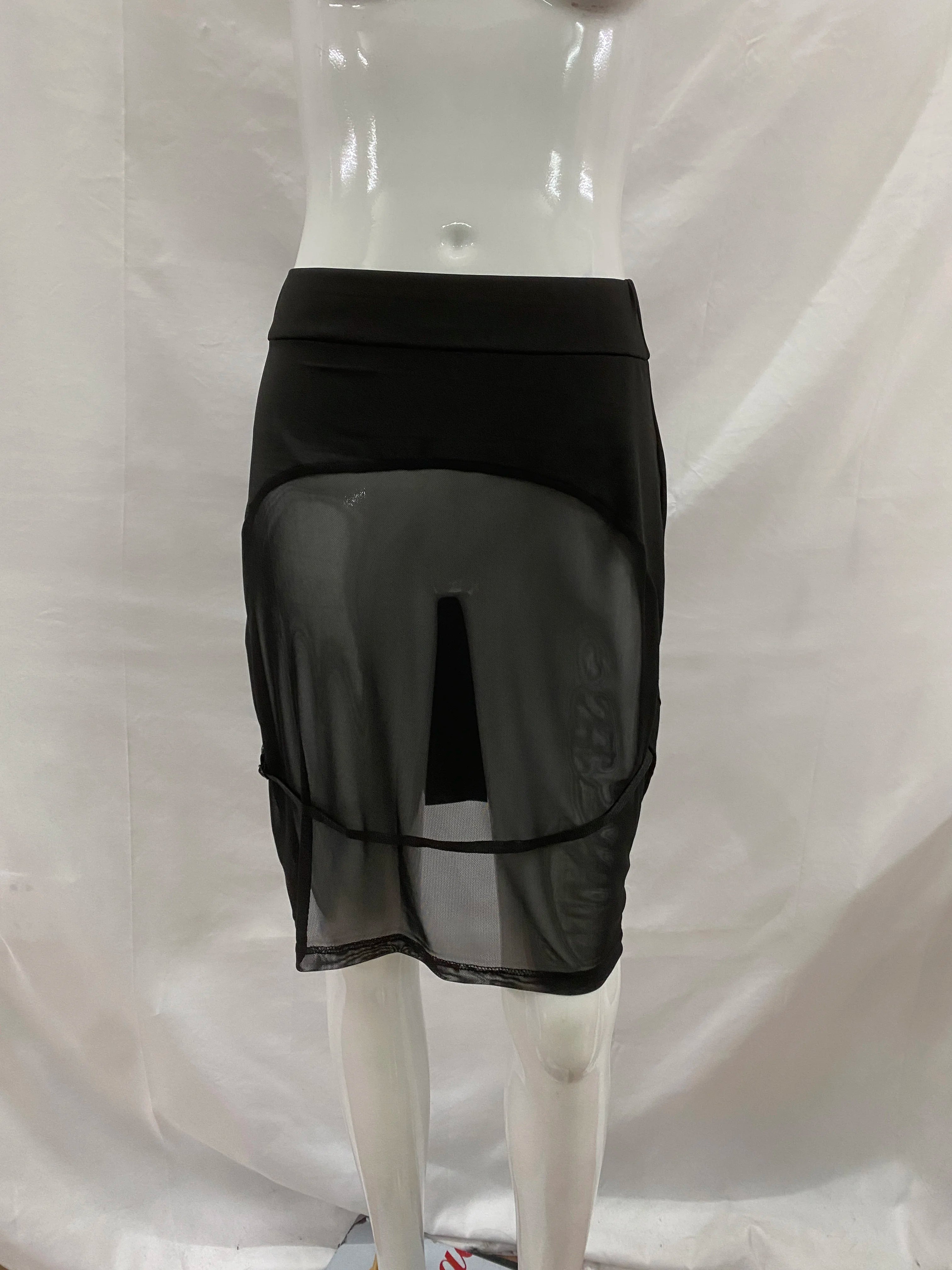 New Black Waist Hugging Tight Skirt with Sexy Exposed Buttocks Design for Summer 2026 Beach Bikini Design Skirts Women's Clothin