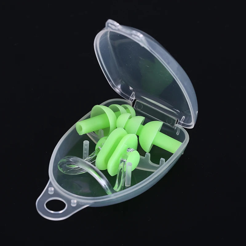 1 Set Nose Clip Ear Plugs Waterproof Soft Silicone Swimming Sport Earplug Nose Clip Tool Diving Water Sport Swimming Accessories