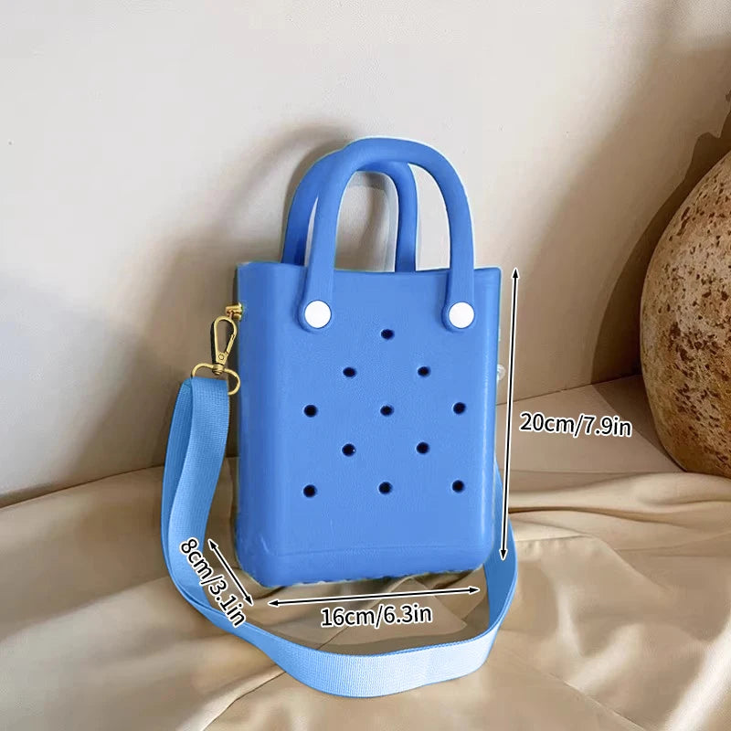 Beach Tote Bag Picnic Storage Baske Summer Women Travel Handbags Fashion Shopping Bag Rubber EVA Waterproof Beach Bag Purse