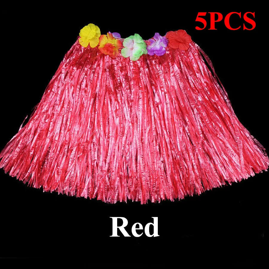 1pc/5pcs-Hawaiian Hula Skirt Hawaiian Grass Skirt Tropical Hawaiian Hula Skirt Hawaiian Hula Skirt Costume Summer Beach Vacation