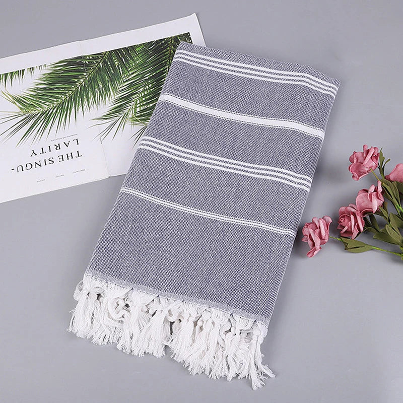 Cotton Turkish Beach Towels Extra Large Sand Free Quick Dry Clearance Swim Bath Camping  Towel Travel Blanket Adult Essentials