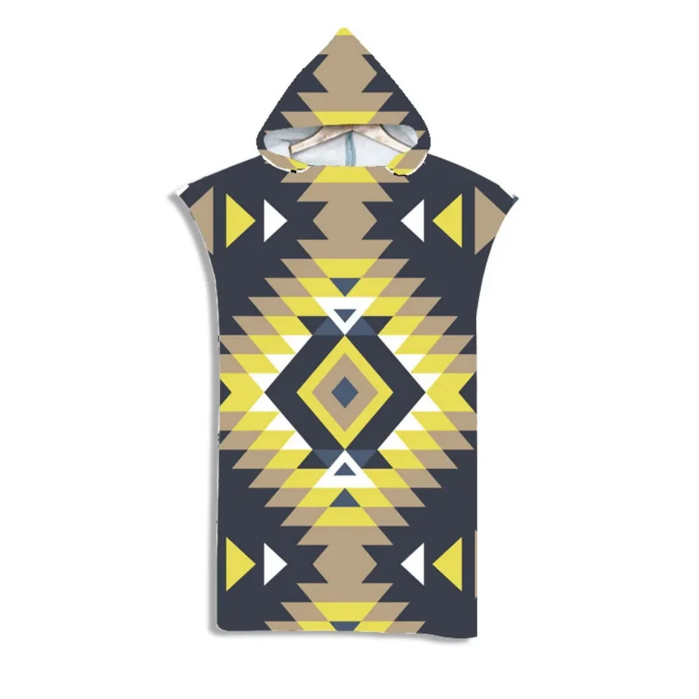Adult Kids Beach Towel Quick Dry Hooded Cloak Children Women Large Bath Towels Sand Free Poncho Bathrobe For Summer Swim Surf