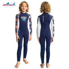 Kids Dive Skins Suit Full Body Swimsuit for Boys Girls and Youth 1.5/0.5mm Wetsuit UPF50+ Sun UV Protect Rash Guard Bathing Suit