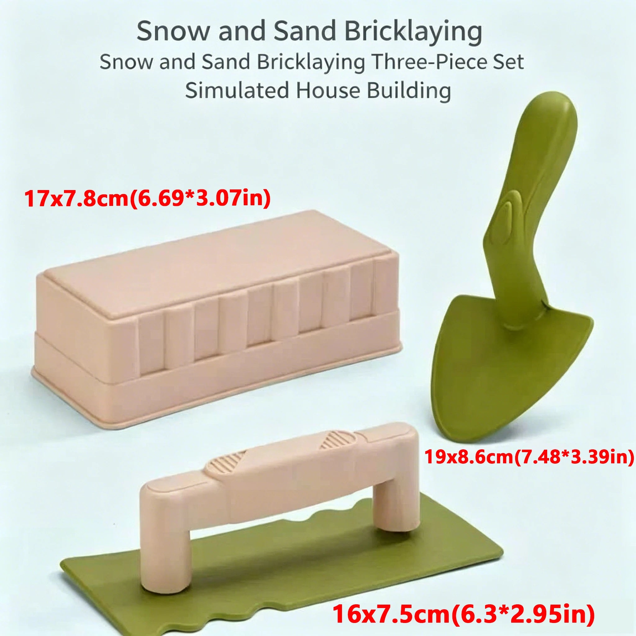 Kids Beach Toys Set Snow Toy Brick Sand Castle Mold Tool Shovel Sandbox Sand Rake for Winter and Summer Outdoor Sands Toys Gifts