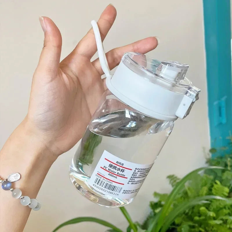 350/550ml Travel Plastic Clear Drinking Bottle Sports Water Bottle Drinking Cup Leakproof for Outdoor Camping