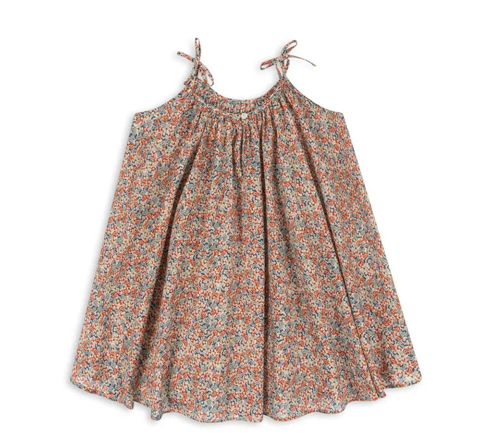 Children Clothes Set 2025 KS Summer Girls Floral Tops Shorts Set Girl Heart Print Slip Dress Kids Short Sleeved Vacation Suit
