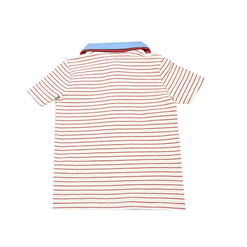 Kids Family Sibling Matching Pinstripe Clothes Set Girls Teenage Dresses Boys Shirt Baby Rompers Garment Washed Children Clothes