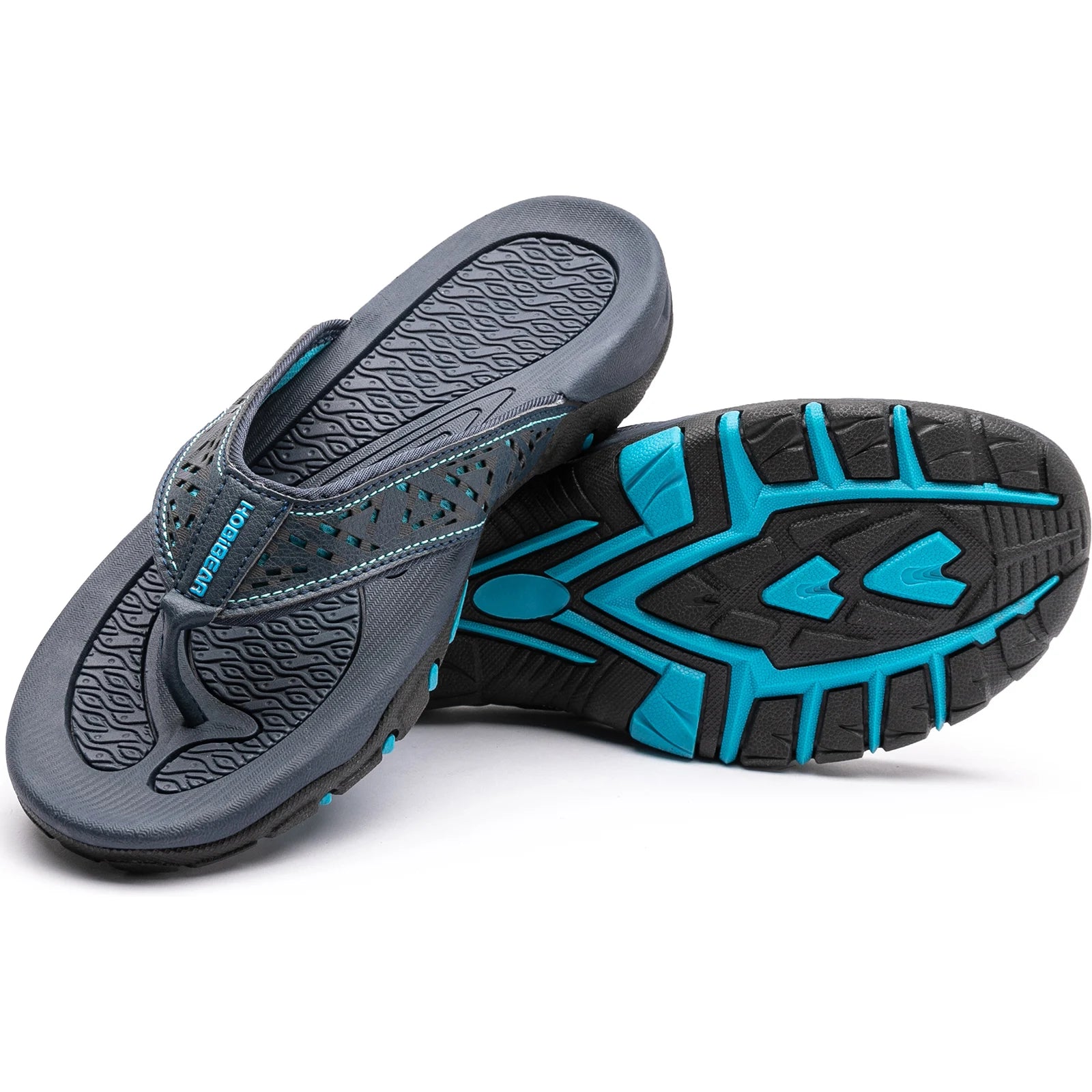 Jumpmore Summer Flip Flops Men Shoes Outdoor Fashion PU Leather Flat Shoes Beach Holiday Shoes Size 40-50