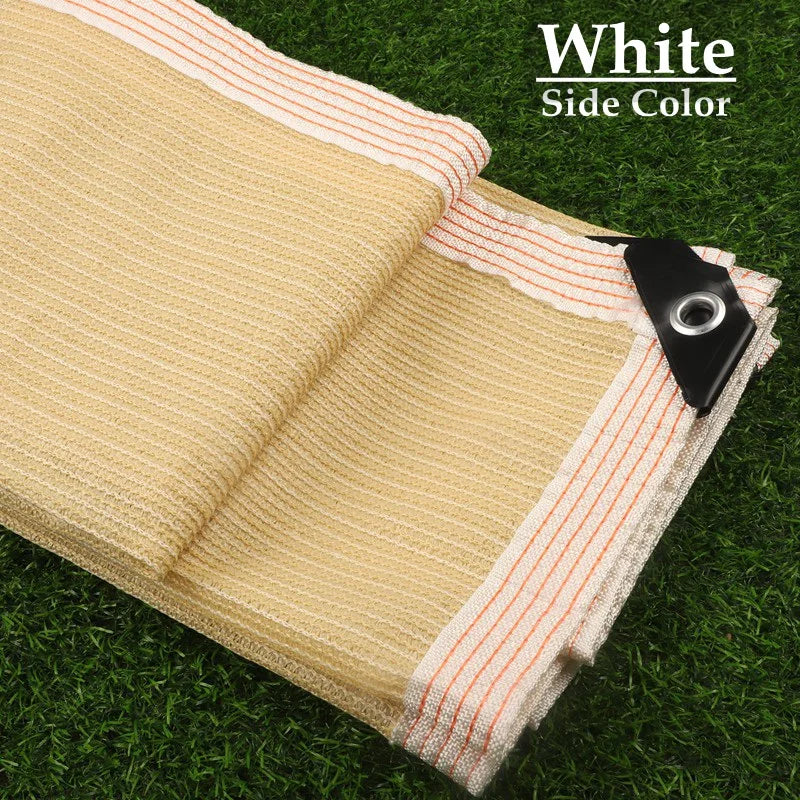 85~90% Shading Beige Virgin HDPE Sunshade Net Balcony Screen Outdoor Anti-UV Sunscreen Fabric Camping Sun Shade Net