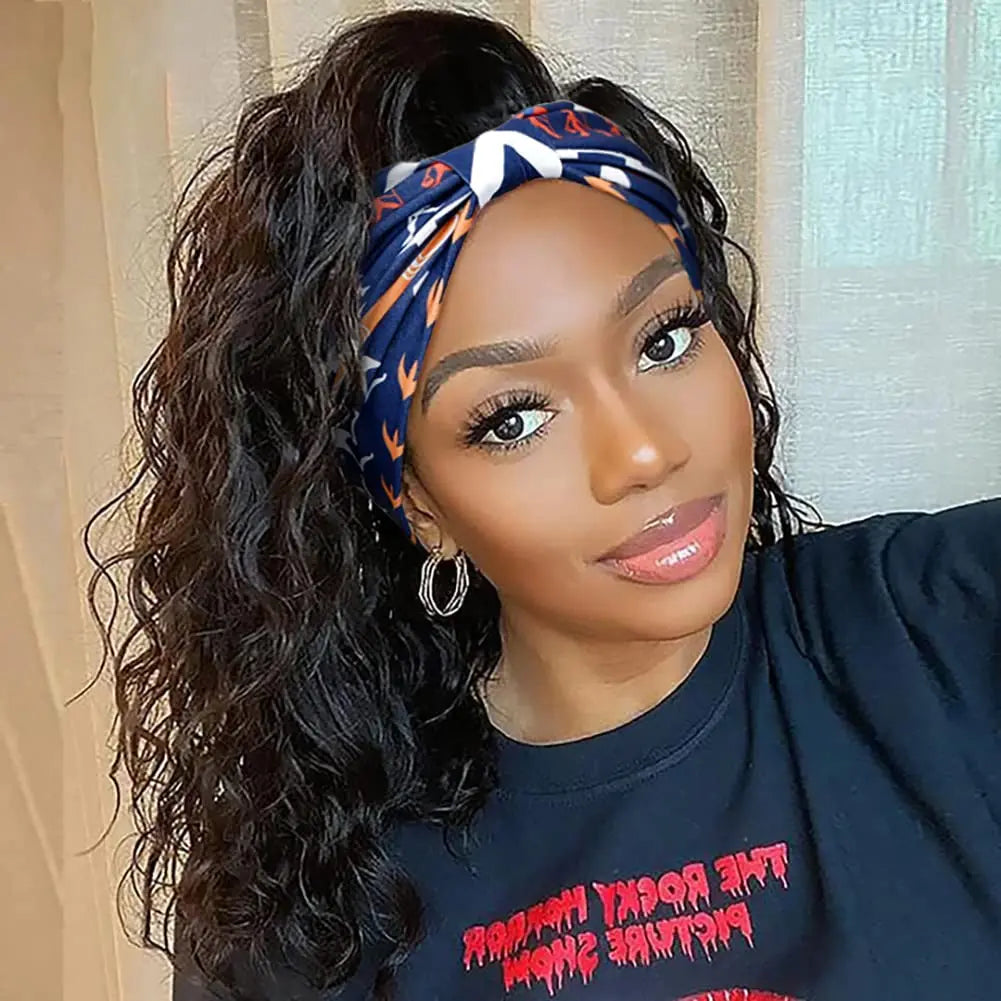 Boho African Headbands for Women Wide Cotton Turban Headwrap  Knot Elastic Hairbands Bandeau Sport Workout Yoga Hair Accessories