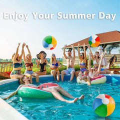 40CM Inflatable Beach Ball - Jumbo Colorful Pool Toys for Swimming Water Play & Summer Parties - Outdoor Beach Games Party Favor