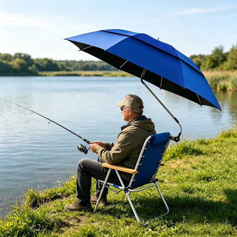 Adjustable Beach Chair Umbrella Outdoor Lightweight Clamp-on Umbrella Multi-functional Stroller Umbrella Wheelchair Stroller