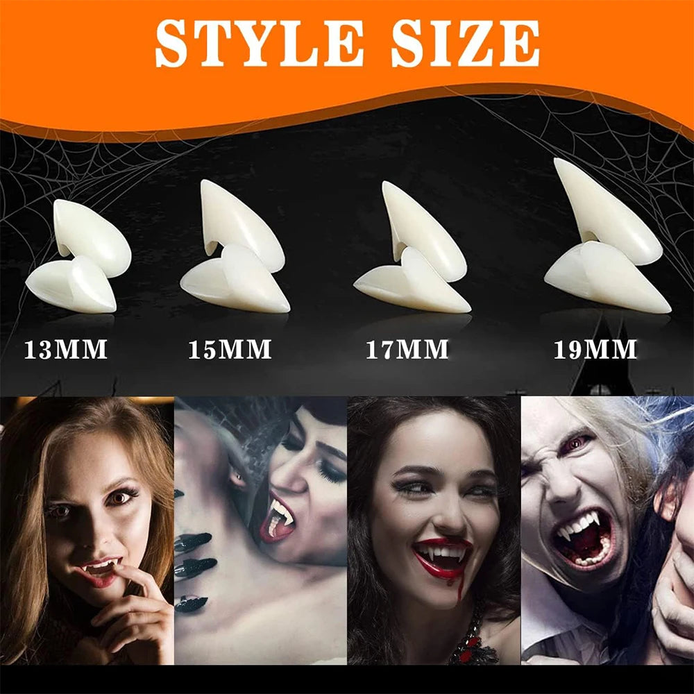Vampire Teeth Fangs Fairy Butterfly Elf Ears False Teeth Cosplay Masquerade Costume Prop Horror Halloween Party Decoration Favor