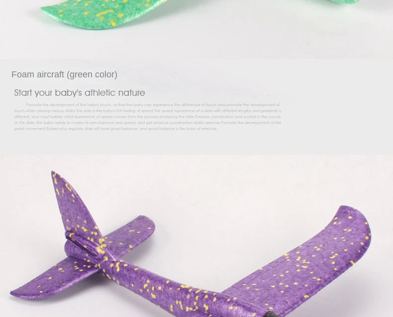 48cm Large Foam Airplane Children's Hand Thrown Airplane Glider Toy Outdoor Parent-child Interaction Funny Toy Boy Gift