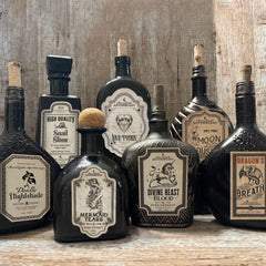 12pcs Retro Fantasy Potion Theme Halloween Bottle Label Stickers,Paper Decals For Magic Potion Wine Glasses,Party Bar Decoration