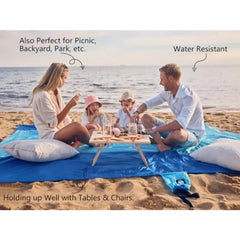 Beach Blanket Sandproof Waterproof, Extra Large Beach Mat, Oversized Compact Sand Free, Quick Drying Beach Essentials for Vacat
