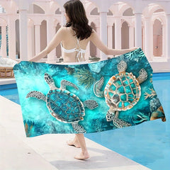 1pc Extra Large Quick Dry Sand Free Lightweight Microfiber Beach Towel , Ideal for Travel, Outdoor, Swim, Pool, Yoga, Surf