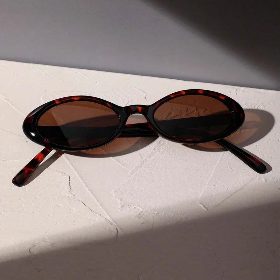 Sexy Small Oval Women's Sunglasses New Fashion Leopard Brown Hot Sun Glasses Female Retro Colorful Shade Eyeglass