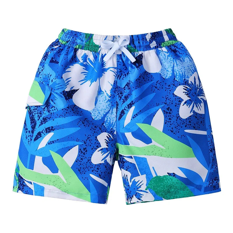 BAOHULU Kids Swim Shorts Cute Swimsuit Swimming Trunks Quick Dry Summer Swimwear Boys Beach Shorts Surf Board Male Clothing Pant