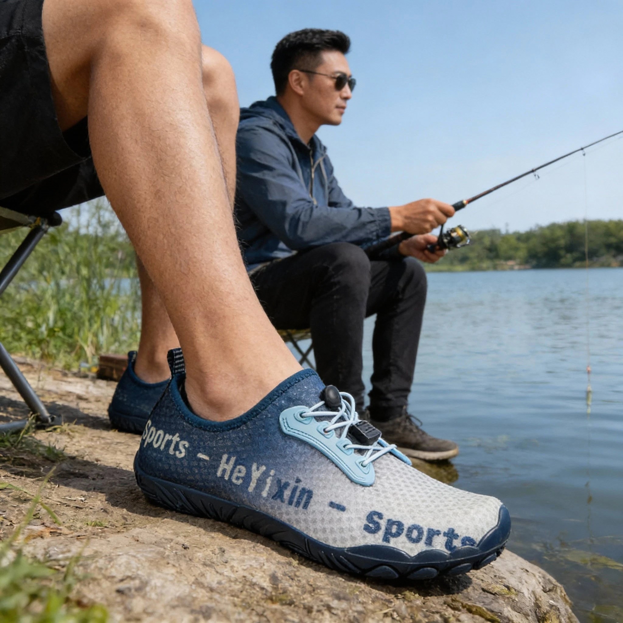 Children's Anti-cut Anti-slip Wear-resistant Rubber-soled Wading Shoes Beach Sandals Quick-drying Pool Shoes Outdoor Water Playi