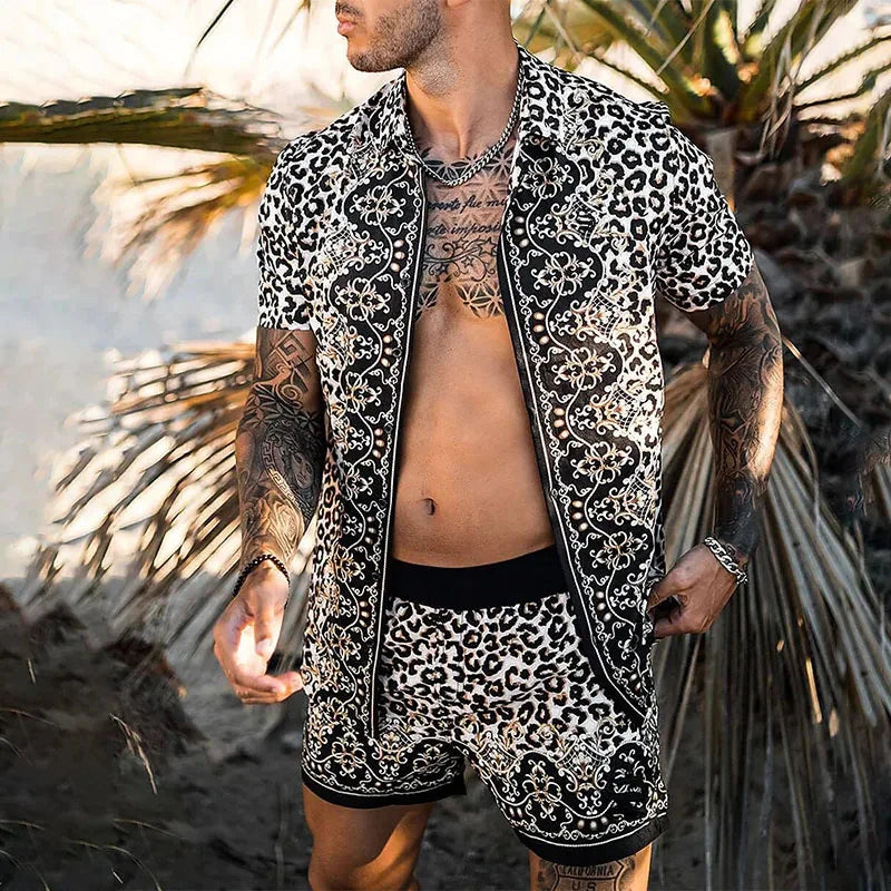 Hawaiian Shirt Sets 3D Printed Men's Casual Fashion Short Sleeves Shirts Oversized Beach Shorts Summer Streetwear Suits Clothing