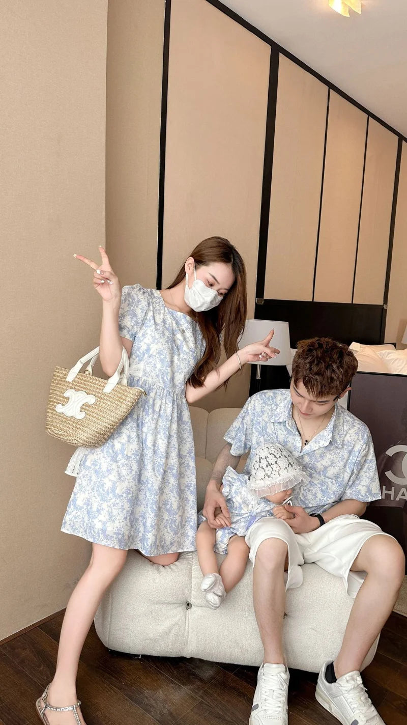 Resort Family Summer Couple Look Beach Clothes Mother and Daughter Dress Vacation Father Son Combinations Shirts Shorts Outfits