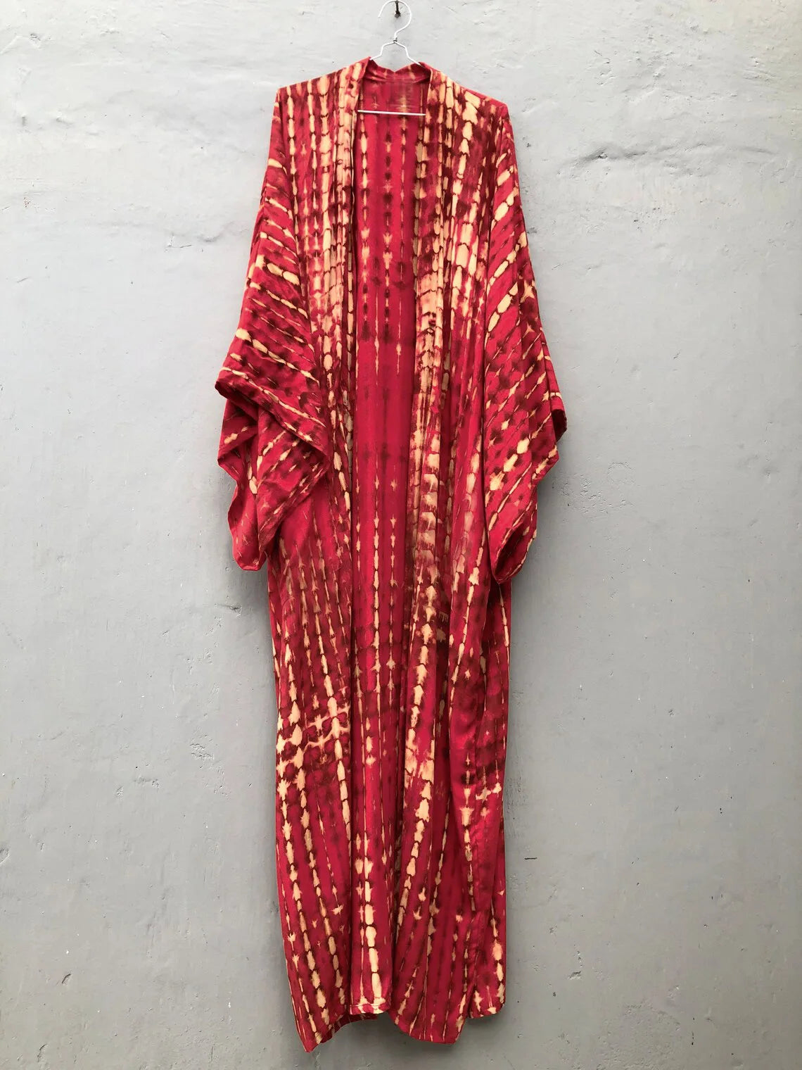 Women's Boho Stripe Tie Dye Swimsuit Cover Up with Belt Tunic Sarong Cardigan Dress Bikini Cover-ups Beach Wear Kimono