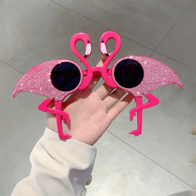 KAMMPT Novelty Party Shades Fun Hawaiian Tropical Fancy Photo Props Eyewear Summer Beach Party Decor Crazy Glasses for Adults